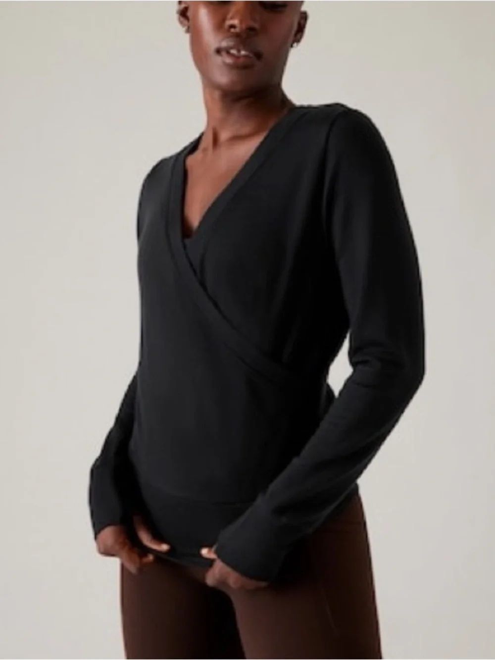 ATHLETA Recharge Sweatshirt Black Women’s Size XL 792028